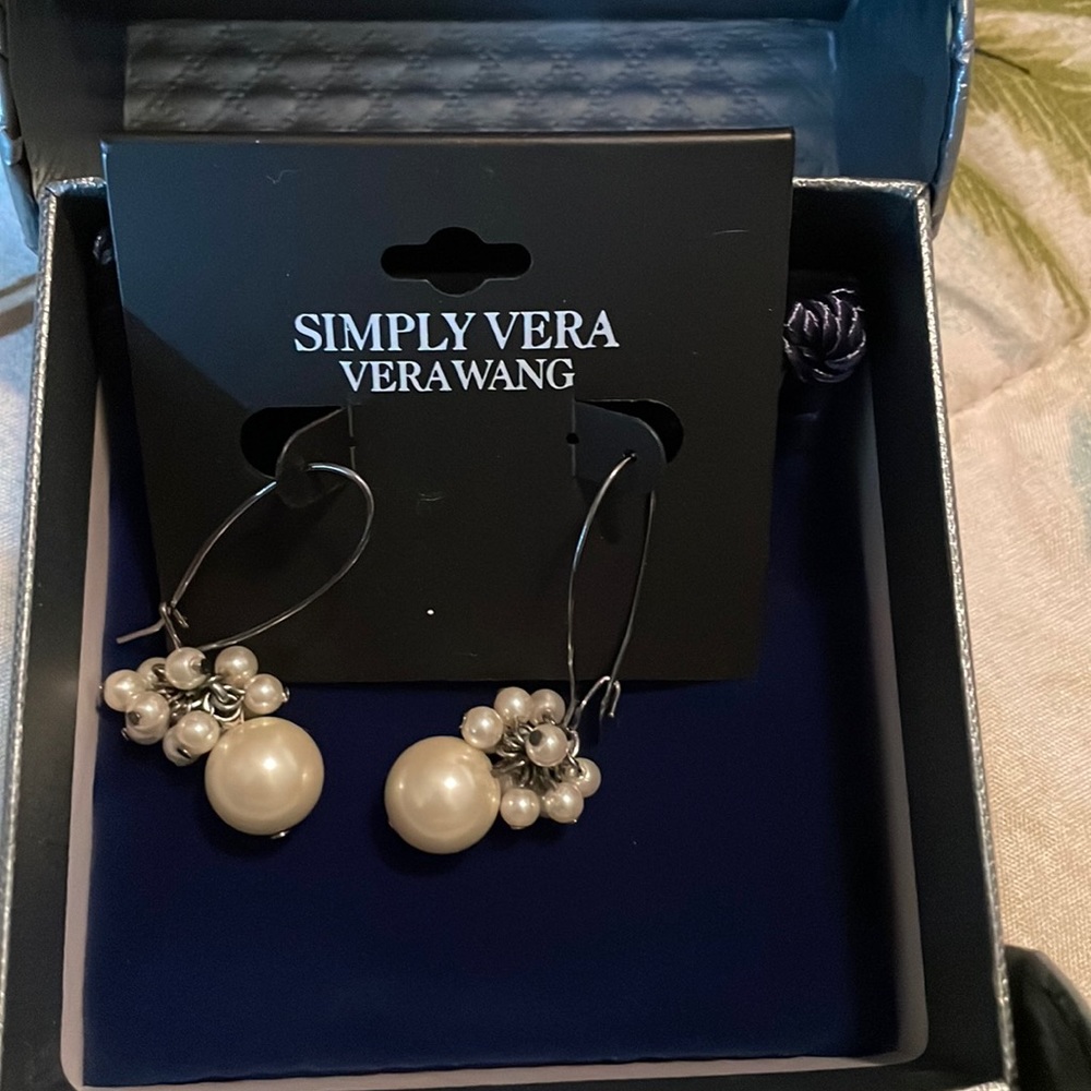 Simply Vera by Vera Wang dangle cluster pearl earrings